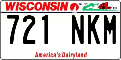 WI license plate 721NKM