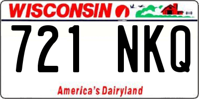 WI license plate 721NKQ