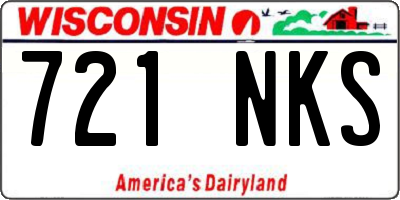 WI license plate 721NKS