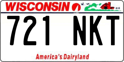 WI license plate 721NKT