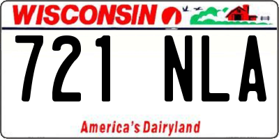 WI license plate 721NLA