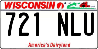 WI license plate 721NLU