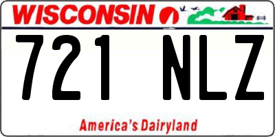 WI license plate 721NLZ