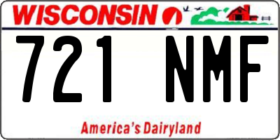 WI license plate 721NMF