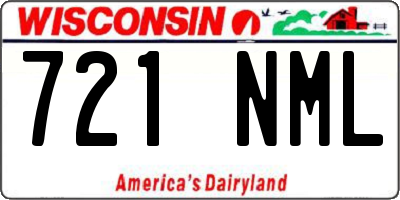 WI license plate 721NML