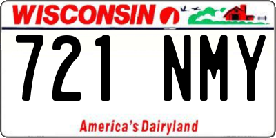 WI license plate 721NMY