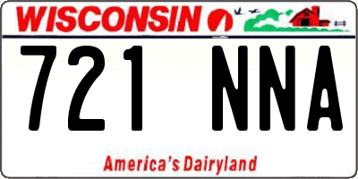 WI license plate 721NNA