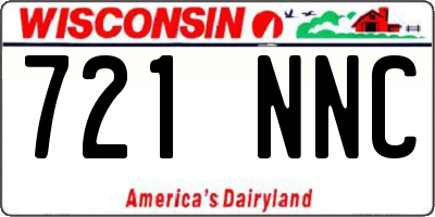 WI license plate 721NNC