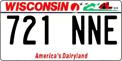 WI license plate 721NNE