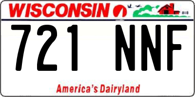 WI license plate 721NNF