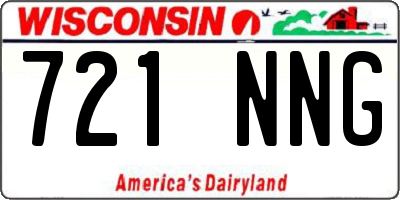 WI license plate 721NNG