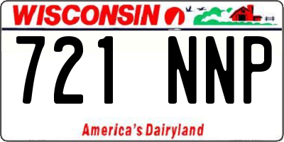 WI license plate 721NNP
