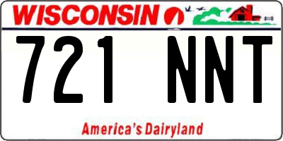 WI license plate 721NNT