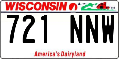 WI license plate 721NNW