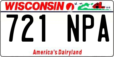 WI license plate 721NPA