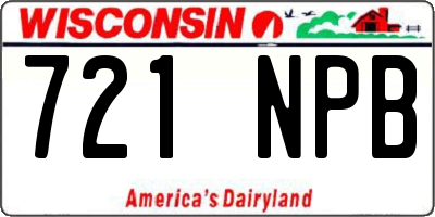 WI license plate 721NPB