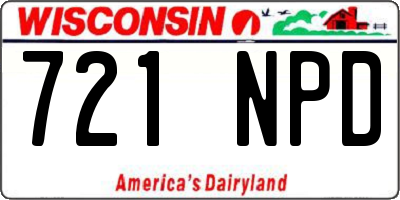 WI license plate 721NPD