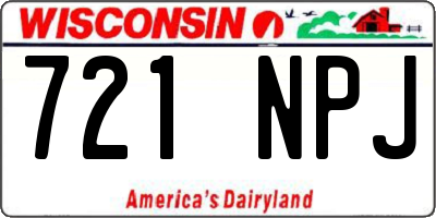 WI license plate 721NPJ