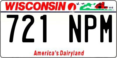 WI license plate 721NPM