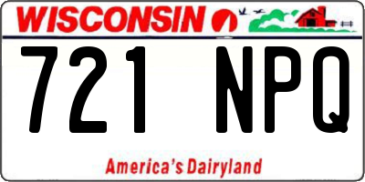 WI license plate 721NPQ