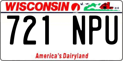 WI license plate 721NPU
