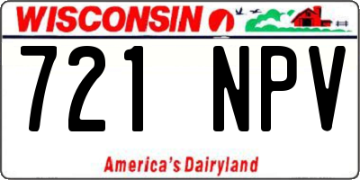 WI license plate 721NPV