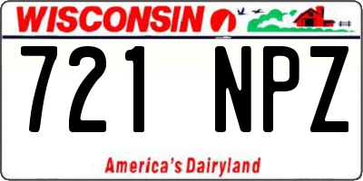 WI license plate 721NPZ