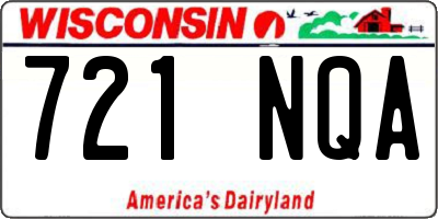 WI license plate 721NQA
