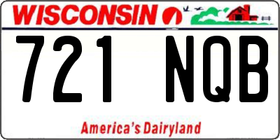 WI license plate 721NQB