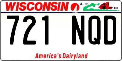 WI license plate 721NQD