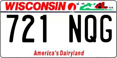 WI license plate 721NQG