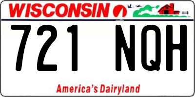 WI license plate 721NQH