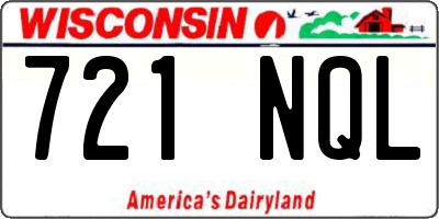 WI license plate 721NQL
