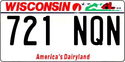 WI license plate 721NQN