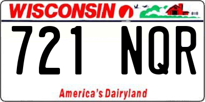 WI license plate 721NQR