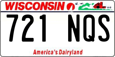 WI license plate 721NQS