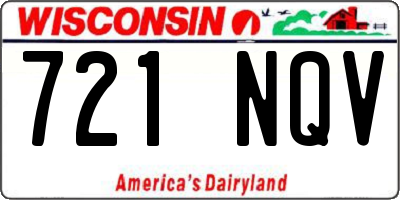 WI license plate 721NQV
