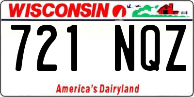 WI license plate 721NQZ