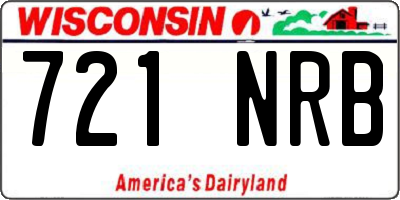 WI license plate 721NRB