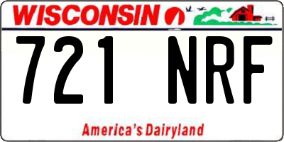 WI license plate 721NRF