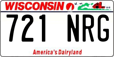 WI license plate 721NRG