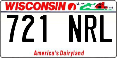 WI license plate 721NRL