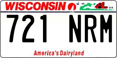 WI license plate 721NRM