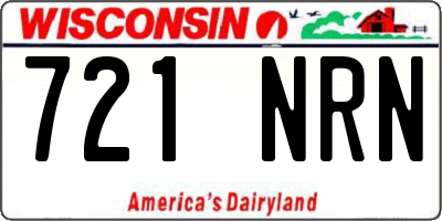 WI license plate 721NRN