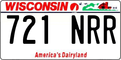 WI license plate 721NRR