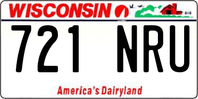 WI license plate 721NRU