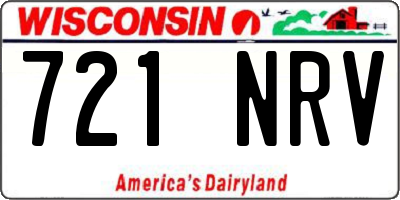 WI license plate 721NRV