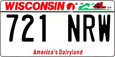 WI license plate 721NRW