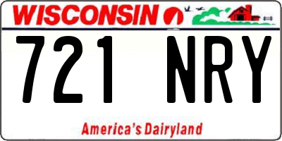 WI license plate 721NRY