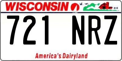 WI license plate 721NRZ